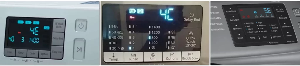 Common Samsung Washing Machine Error Codes